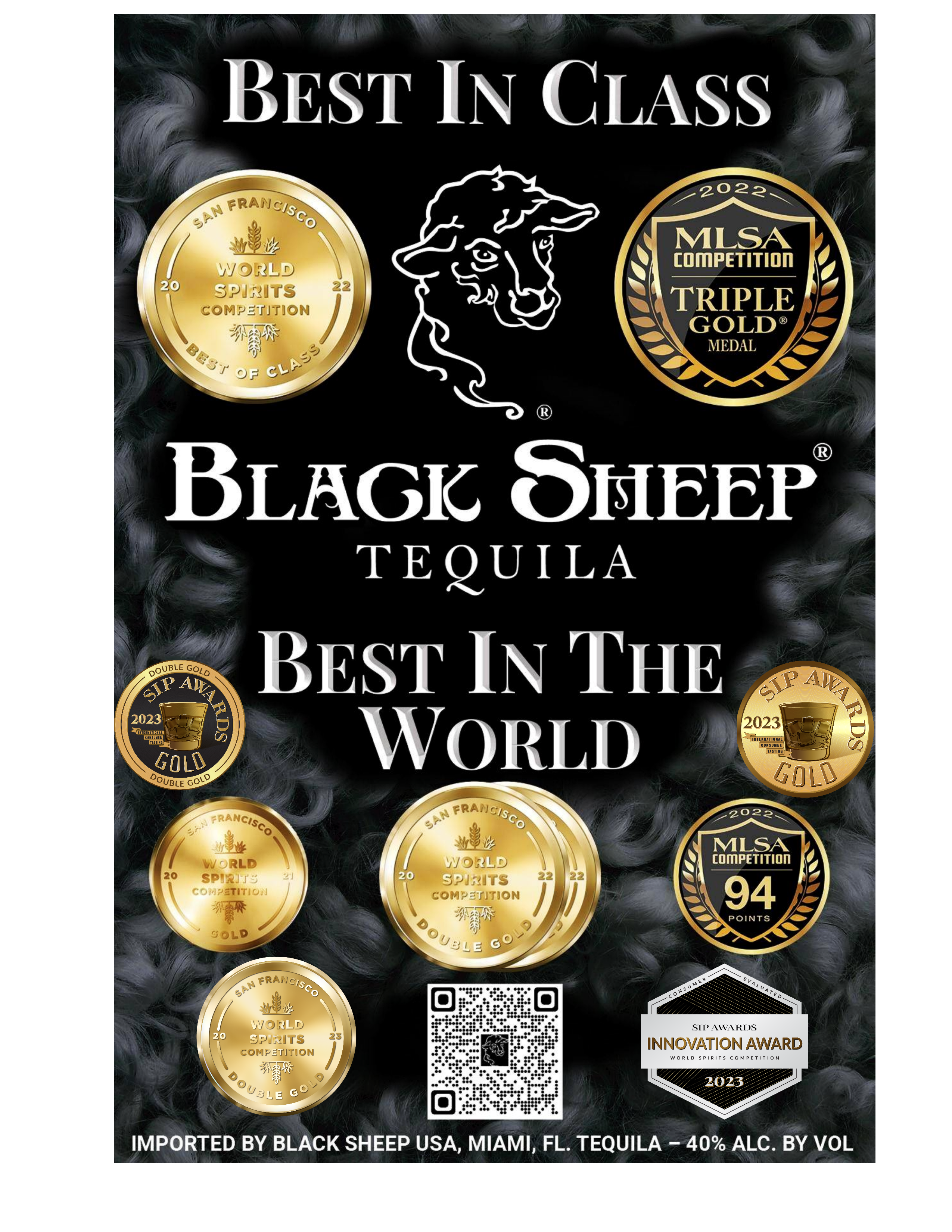 
Black Sheep Wins 2023 Double Gold - Anejo & Extra Anejo